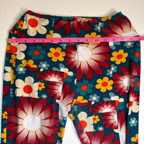 LuLaRoe Floral Womens Leggings Super Stretchy One Size - Picture 6 of 8